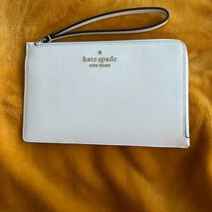 Kate Spade Zip Wristlet- White